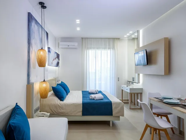 غرفة سوبيريور بسرير مزدوج أو سريرين منفصلين بإطلالة على الحديقة، Marinos Beach 5/9