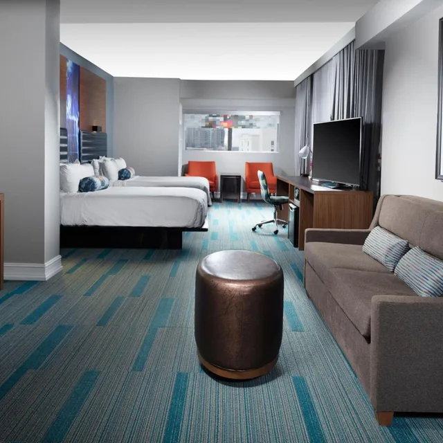1 Bedroom, Savvy, Studio, Suite, 2 Queen Beds، Aloft Nashville West End 3/7