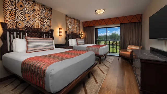 2 Bedrooms, Suite, King Bed, 2 Queen Beds, Sofa, Club Floor، Disneys Animal Kingdom Lodge 2/3
