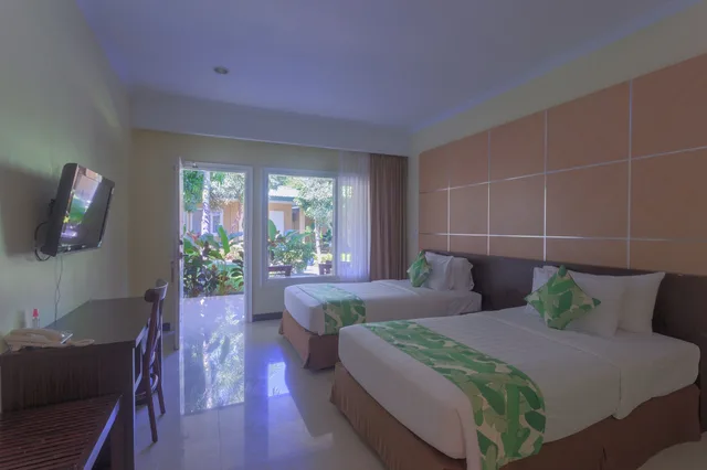 كوخ ديلوكس بسريرين منفصلين بإطلالة على الحديقة، Sylvia Resort Komodo Labuan Bajo 3/9