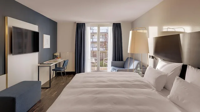 غرفة كومفورت بسرير مزدوج، Hotel The Yard Bad Honnef 3/6