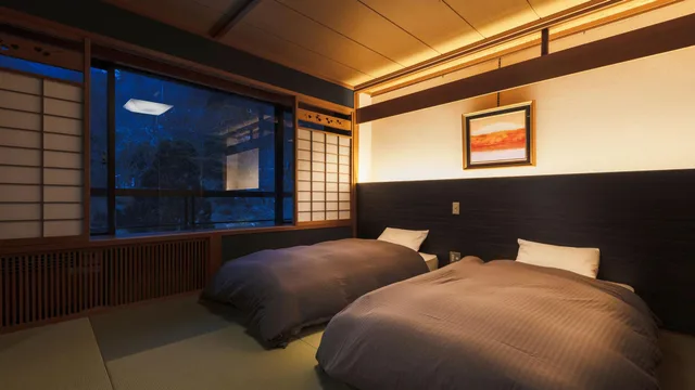 جناح ياباني كلوب ديلوكس بغرفتين في الطابق العلوي، Takamiya Ryokan Bettei KUON (ex KUON) 1/1