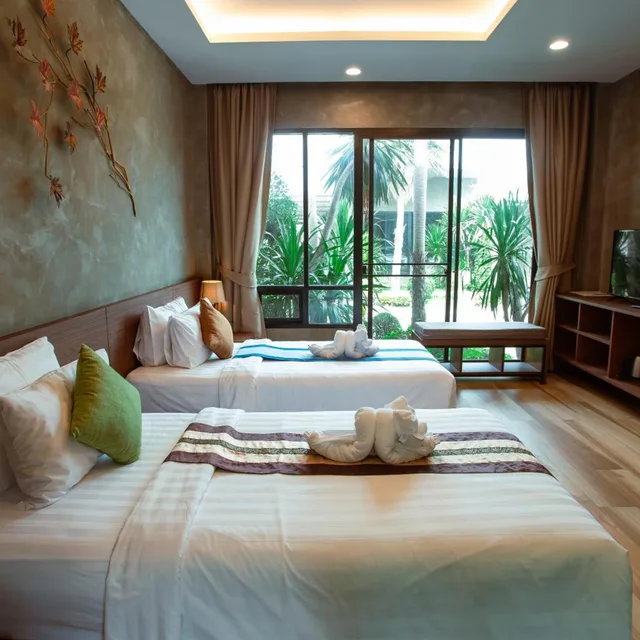 غرفة عائلية بإطلالة على الحديقة، Blue River Resort 1/10