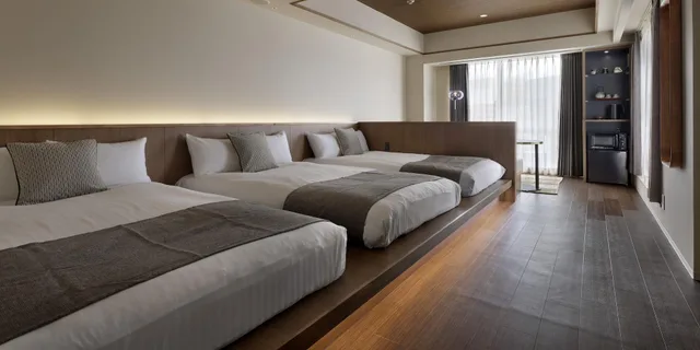 غرفة ديلوكس ثلاثية بإطلالة على النهر، Hotel The Hakata Terrace Fukuoka 1/1