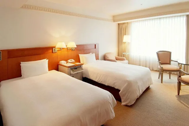 غرفة قياسية بسريرين منفصلين بحوض استحمام، The Global View Nagasaki Ex the Hotel Nagasaki 2/2