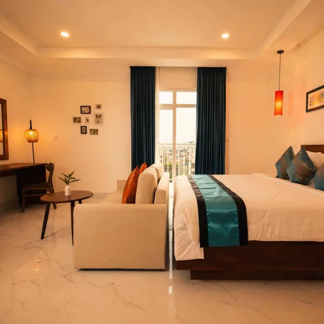 غرفة بريميير ديلوكس بسرير مزدوج بشرفة، Le Kree Downtown Hotel 2/10