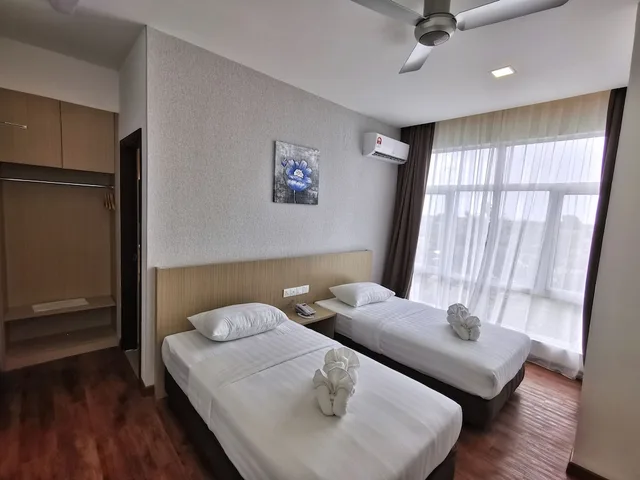 غرفة سوبيريور بسريرين منفصلين، Green World Hotel 1/2