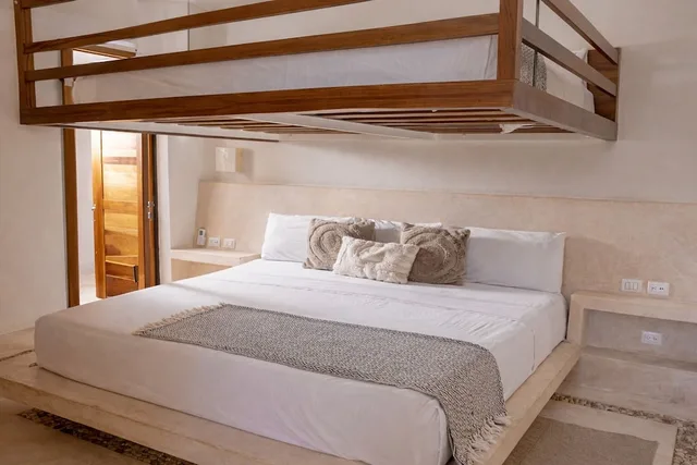 جناح جونيور بسرير كينج وسرير بطابقين بإطلالة على المدينة بغرفة نوم واحدة بمطبخ، Casa Astral Holbox Boutique and Apartments 1/10