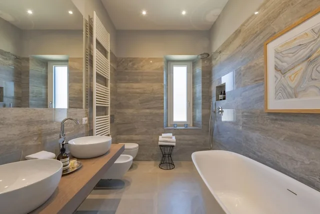 شقة بسريرين منفصلين بغرفتي نوم مع أريكة، Flamingo Luxury Apartment 8/10