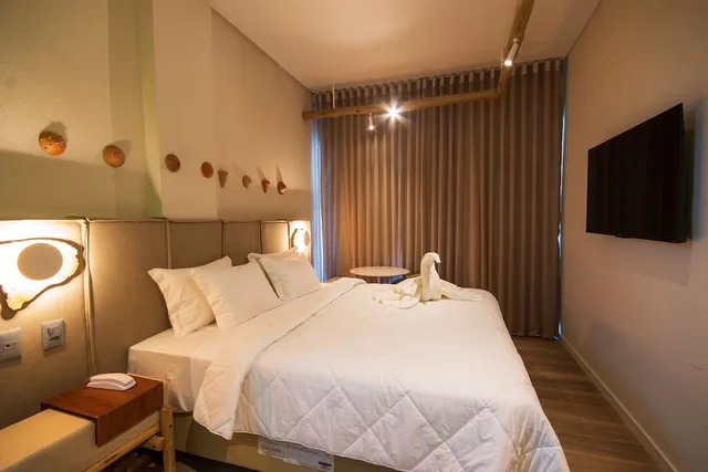 غرفة فاخرة بسرير كوين بإطلالة على البحر بشرفة، Janga Boutique Hotel 3/7