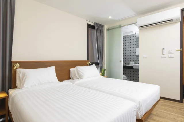 غرفة سوبيريور بسريرين منفصلين بإطلالة على المدينة، Sukhon Hotel 1/1