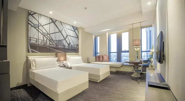 Room, Twin Beds, River View, Club Floor، Pan Pacific Tianjin 1/2