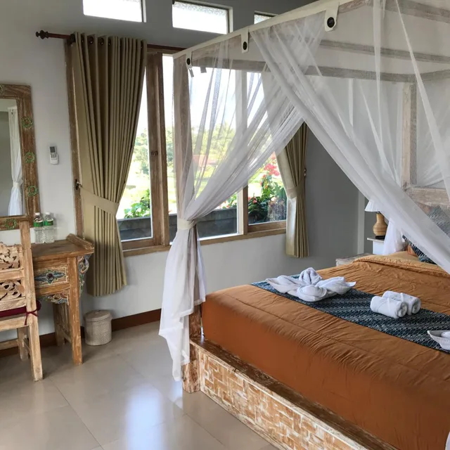 غرفة سوبيريور بإطلالة على المسبح، Raditya Villas Ubud 4/10