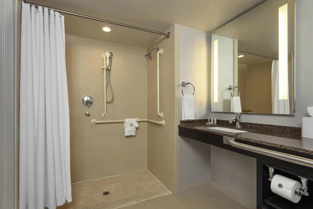 غرفة بسرير كينج بحوض استحمام لذوي الإعاقة، Renaissance Palm Springs 10/10