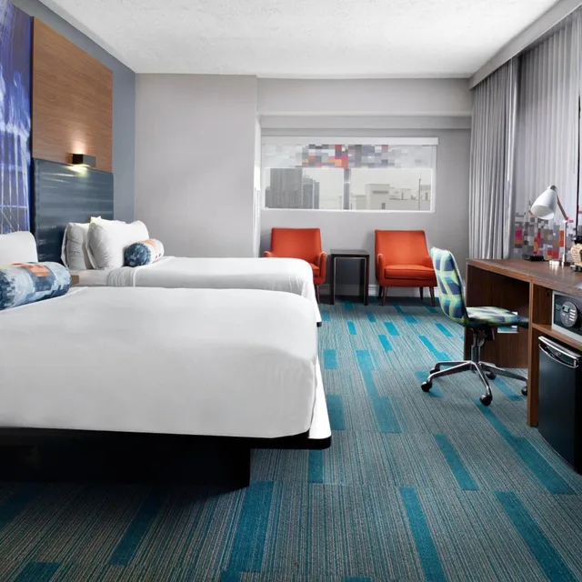 1 Bedroom, Savvy, Studio, Suite, 2 Queen Beds، Aloft Nashville West End 1/7