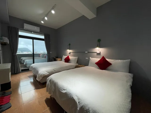 غرفة عائلية رباعية بسريرين مزدوجين، Taitung Sun Forest BnB 1/1