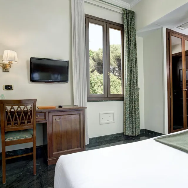 غرفة بسرير مزدوج أو سريرين منفصلين، Grand Hotel Del Gianicolo 8/10