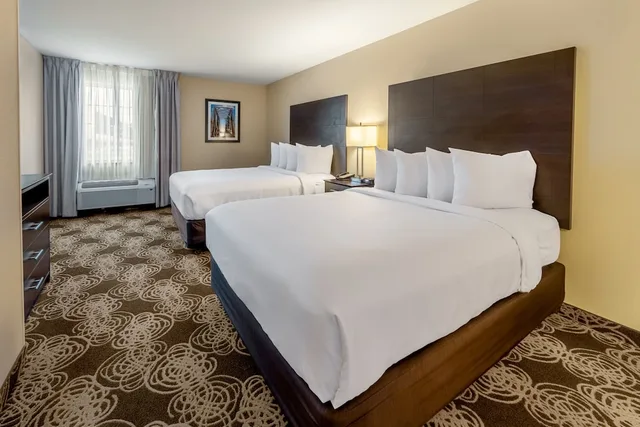 جناح بريميوم بسريرين كوين بغرفة نوم واحدة مع أريكة، Landmark Suites 2/6