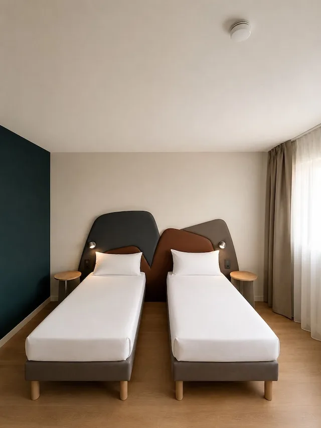 غرفة قياسية بسريرين منفصلين، ibis Styles Zumaia Zestoa 4/7
