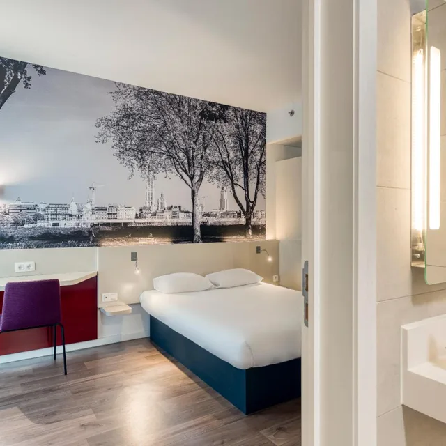 غرفة بسرير مزدوج لذوي الإعاقة، B&B Hotel Antwerpen Zuid 3/4