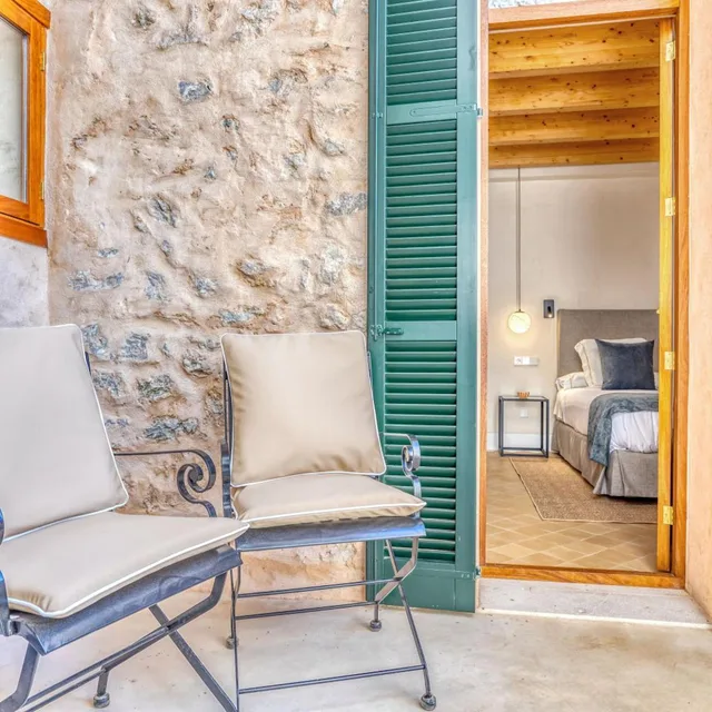 غرفة بسرير مزدوج أو سريرين منفصلين، Finca Hotel Son Palou 7/7