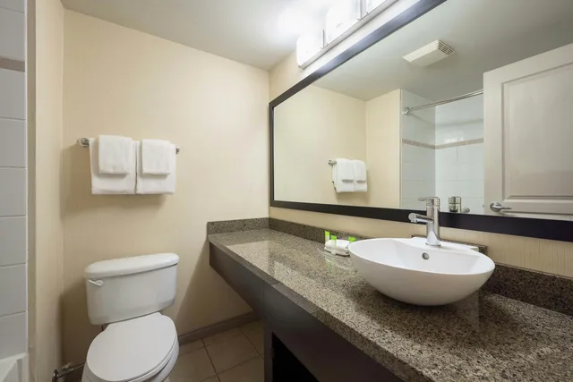 جناح بسرير كينج مع أريكة بمطبخ صغير، Sandman Hotel & Suites Winnipeg Airport 5/6