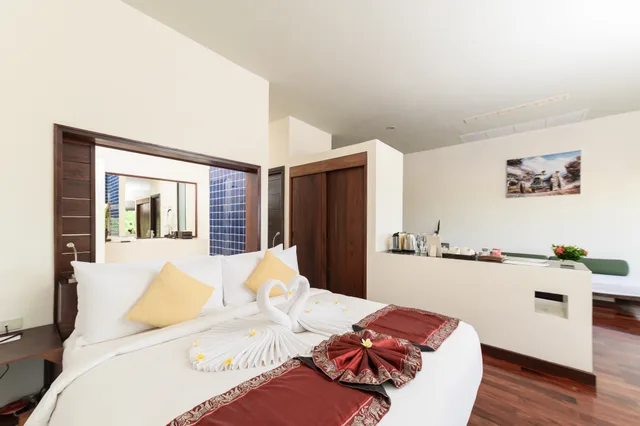 غرفة ديلوكس بسرير مزدوج أو سريرين منفصلين، Luang Prabang View Hotel 3/10