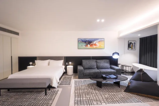 استوديو بسرير كوين بإطلالة على النهر، One Riviera Hotel and Residences 1/1