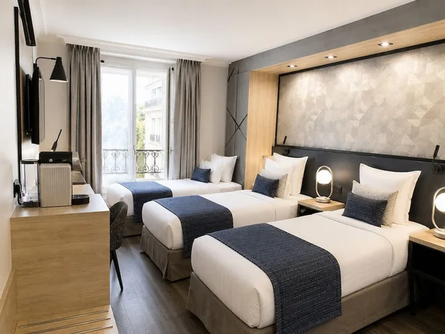 غرفة ديلوكس بسرير كينج وسرير فردي، Best Western Plus Opera Batignolles 4/10