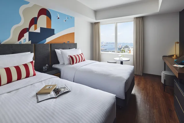 غرفة تنفيذية بسريرين منفصلين بإطلالة على المرفأ، Citadines Harbour Front Yokohama 1/1