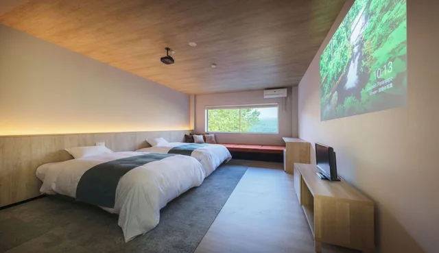 غرفة قياسية بسريرين منفصلين، Takamiya Hotel Jurin 1/1