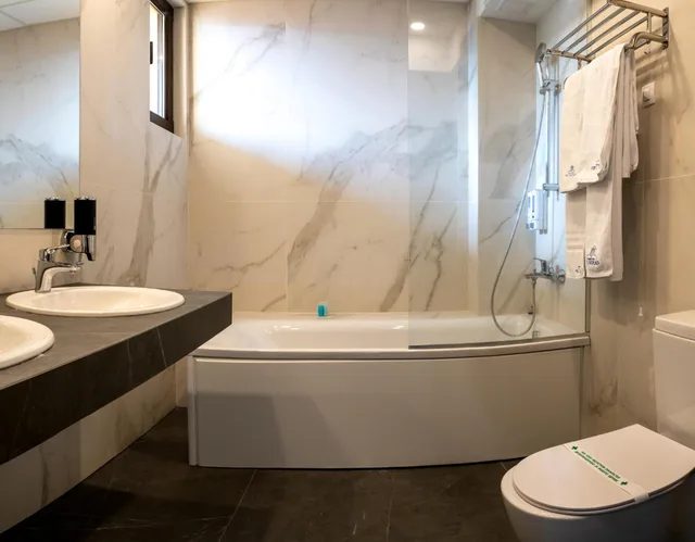 غرفة ديلوكس بسرير مزدوج أو سريرين منفصلين بشرفة بإطلالة، Velingrad Grand Hotel 7/10