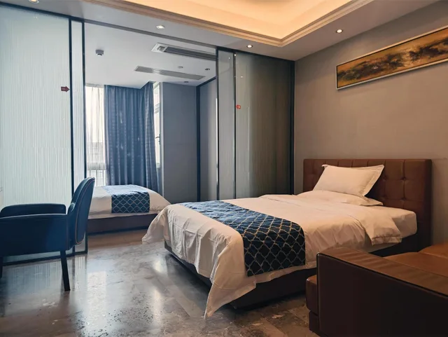 غرفة بزنس بسريرين منفصلين بإطلالة على المتنزه، Nomo Beijing Rd.Jiedenga-Mall Apartment 3/3