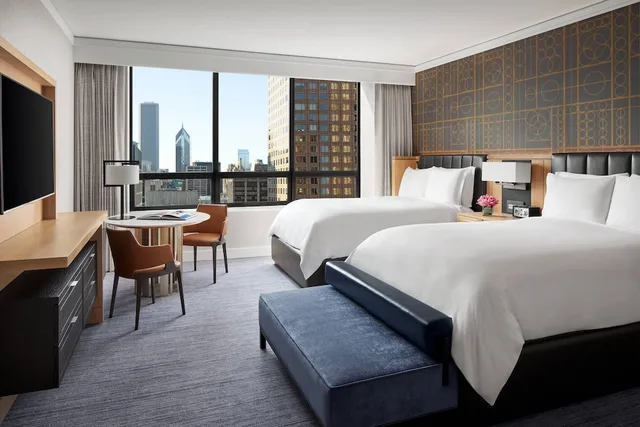 جناح تنفيذي بسريرين مزدوجين بغرفة نوم واحدة، THE RITZ-CARLTON CHICAGO 2/4