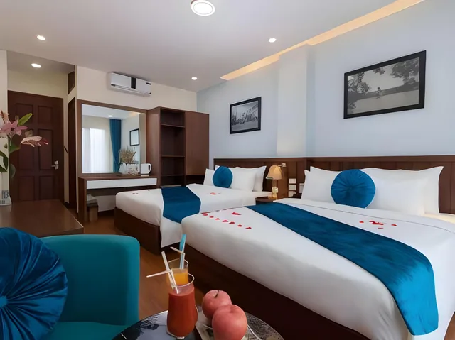 غرفة جونيور عائلية بسرير كوين وسرير فردي، Hanoi Hanvet Hotel 1/1