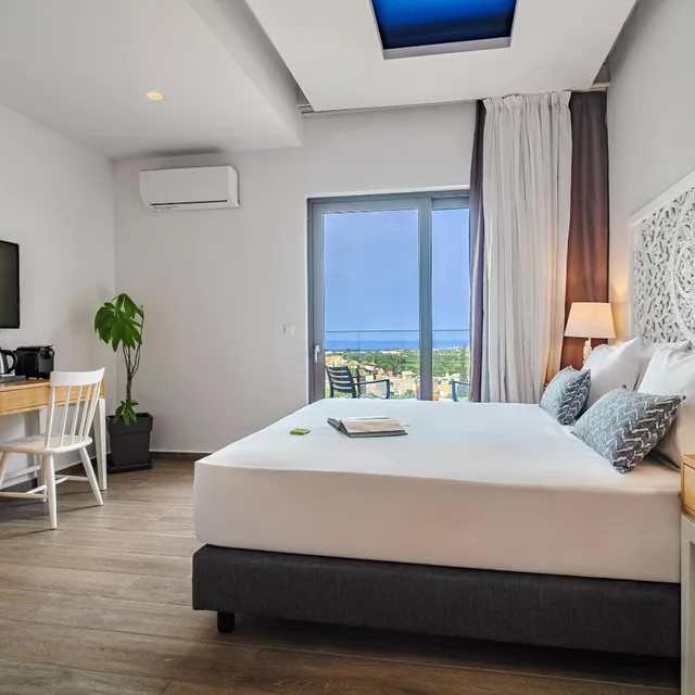 غرفة سوبيريور بسرير مزدوج بإطلالة على البحر، Villaggio Boutique Hotel Hersonissos - Adults Only 10/10