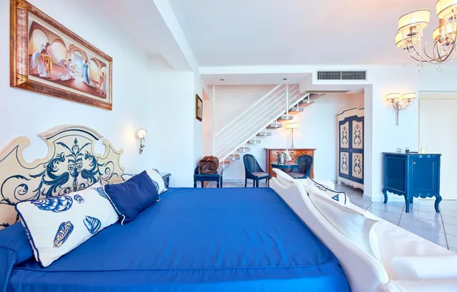 جناح بإطلالة على البحر بشرفة، Villa Sirio Hotel 2/9