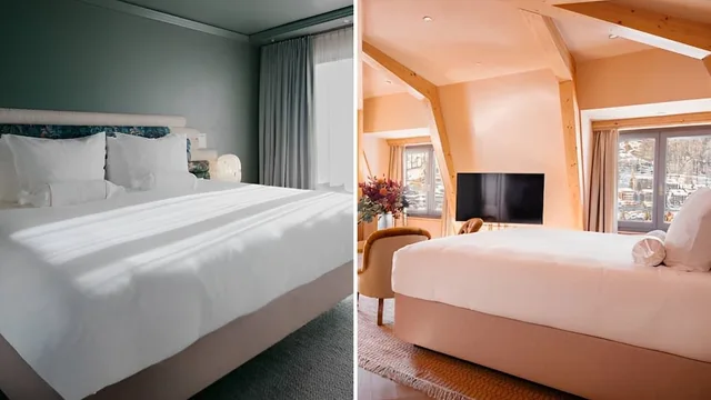 غرفة بسرير كينج بإطلالة على الجبل، Parkhotel Beau-Site 3/10