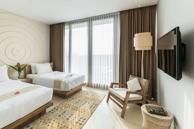 غرفة سوبيريور بسريرين منفصلين بإطلالة على الجبل بشرفة، Svarga Resort 2/8