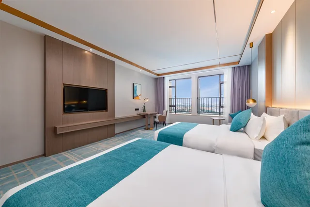 غرفة ديلوكس بسريرين منفصلين، Poltton International Apartment (Guangzhou Panyu Government Affairs Center) 1/1