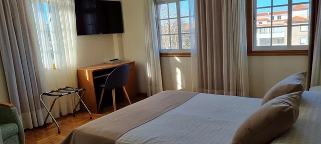 غرفة بسرير مزدوج أو سريرين منفصلين بإطلالة على البحر، Hotel Miramar Playa America 8/10