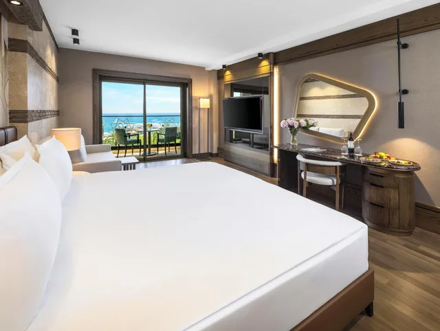 غرفة ديلوكس بسرير فردي بإطلالة على البحر، Kempinski Hotel The Dome Belek 1/4