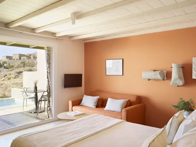 جناح بسرير كينج بإطلالة على البحر بمسبح خاص، Aeolis Tinos Suites 6/10
