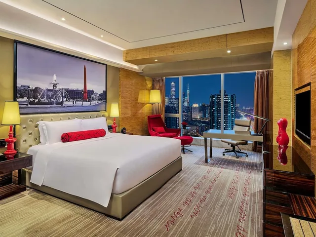 غرفة عائلية بسريرين منفصلين وسرير كينج بإطلالة على المدينة بغرفة نوم واحدة، Sofitel Guangzhou Sunrich 4/10