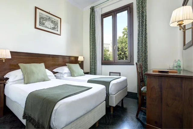 غرفة بسرير مزدوج أو سريرين منفصلين، Grand Hotel Del Gianicolo 2/10