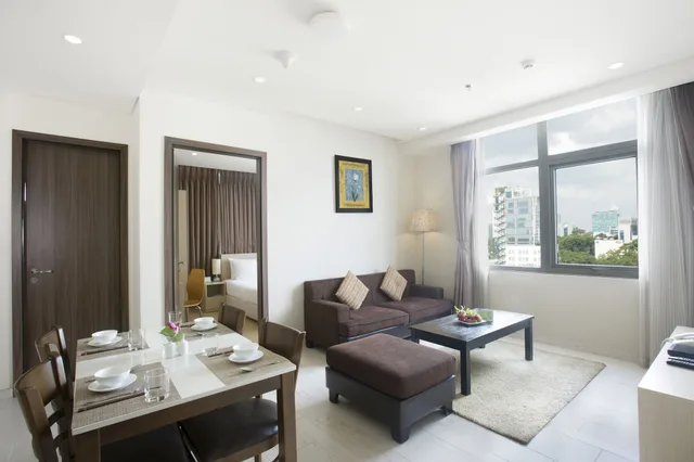 1 Bedroom, Deluxe, Apartment, Queen Bed, City View, G8 Center Hotel Saigon 6/8