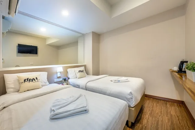 غرفة قياسية بسرير كوين، De Lavender Bangkok Hotel 3/8
