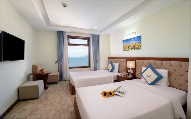 غرفة ديلوكس بسرير مزدوج بإطلالة على البحر، Apus Hotel 3/7