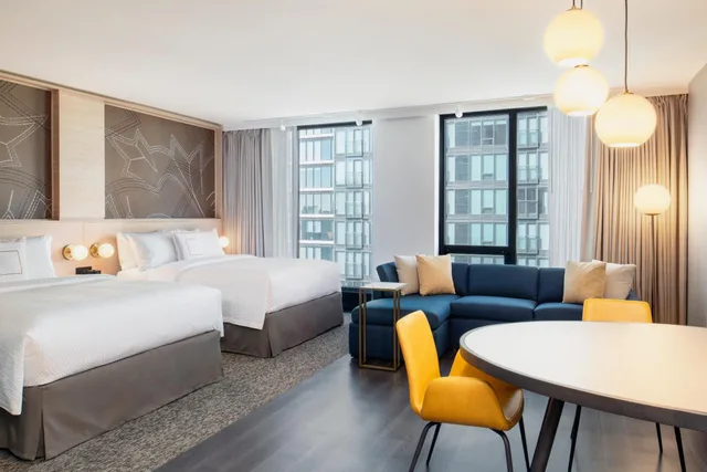 استوديو كبير بسريرين كوين، Residence Inn Calgary Downtown Beltline District 1/3