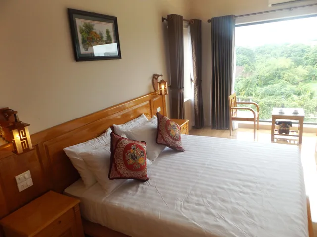 غرفة ديلوكس بسرير مزدوج بإطلالة على الجبل، Ninh Binh Riverside Homestay 2 3/4
